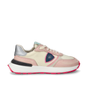 Sneaker running basse Antibes donna - rosa e burro Philippe Model - 1