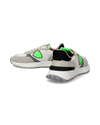 Flache Antibes Sneakers für Herren aus Nylon und Leder – Weiß und Grün Philippe Model - 6