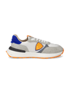 Zapatilla de running baja Antibes para hombre - blanca y naranja Philippe Model