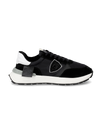 Men's Antibes Low-Top Sneakers in Nylon And Leather, Black Philippe Model