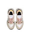 Flache Antibes Sneakers für Herren aus Nylon und Leder – Orange und Weiß Philippe Model - 4