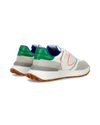 Men's low Antibes sneaker - white, green and blue Philippe Model - 3