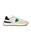 Men's Antibes Low-Top Sneakers in Nylon And Leather, White Yellow Black Philippe Model