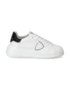 SNEAKERS TRES TEMPLE TENNIS WOMEN WHITE BLACK Philippe Model