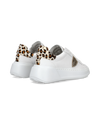 Sneaker bassa Tres Temple donna - bianco e animalier Philippe Model - 3