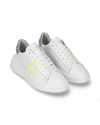 Sneakers casual Tres Temple femme en cuir, argent et blanc Philippe Model