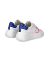Flache Tres Temple Sneakers für Damen – Weiß & Bluette Philippe Model - 3