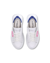 Flache Tres Temple Sneakers für Damen – Weiß & Bluette Philippe Model - 4