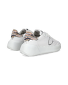 Zapatilla baja Tres Temple para mujer - blanca y rosa Philippe Model - 3