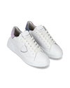 Flache Tres Temple Sneakers für Damen – Weiß und Hellblau Philippe Model