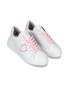 Flache Tres Temple Sneakers für Damen – Weiß und Fuchsia Philippe Model