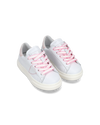 Baby Temple Low-Top Sneakers in Leather, White Pink Philippe Model