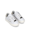 Baby Temple Sneakers aus Leder – Weiß und Gold Philippe Model