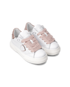 Sneakers Temple Kids, Bianco e Rosa Philippe Model