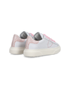 Junior Temple Low-Top Sneakers in Leather, White Pink Philippe Model - 3