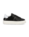 Junior Temple Low-Top Sneakers in Leather, Black White Philippe Model - 1