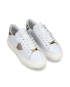 Junior Temple Low-Top Sneakers in Leather, White Pink Philippe Model - 2