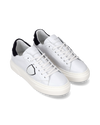 Junior Temple Casual Sneakers in Leather, White Blue Philippe Model - 2