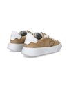 Flache Temple Sneakers für Damen aus Nubukleder – Beige Philippe Model - 3