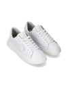 Women's Temple Low-Top Sneakers in Leather, White Philippe Model