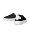 Women's Temple Low-Top Sneakers in Leather, Black White Philippe Model - 6