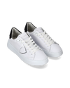 SNEAKERS TEMPLE TENNIS WOMEN WHITE BLACK Philippe Model