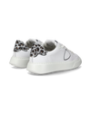 Sneakers Temple da Donna Bianche e Animalier in Pelle Philippe Model - 3