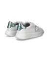 Sneakers Temple da Donna Bianche e Blu in Pelle Morbida Philippe Model - 3