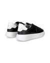 Men's Temple Low-Top Sneakers in Leather, Black White Philippe Model - 3