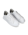 Men's Temple Low-Top Sneakers in Leather, White Black Philippe Model