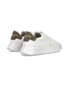 Flache Temple Sneakers für Herren – Weiß und Grün Philippe Model - 3