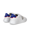 Baskets basses homme Temple - blanc, rouge et bleu Philippe Model - 3