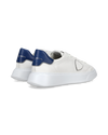 Men's low Temple sneaker - white and blue Philippe Model - 3