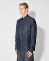 Men's Shirt in Denim And Leather, Blue Philippe Model - 3