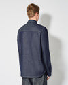 Men's Shirt in Denim And Leather, Blue Philippe Model - 4