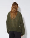 Women's Cardigan in Mohair Wool, Military Green Philippe Model - 4
