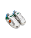 Baby Paris Low-Top Sneakers in Leather, White Green Philippe Model - 2