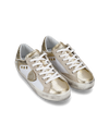 Junior Paris Low-Top Sneakers in Leather, White Gold Philippe Model