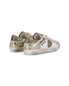Junior Paris Low-Top Sneakers in Leather, White Gold Philippe Model - 3