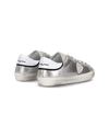 Flache Junior Paris Sneakers aus Leder – Silber Philippe Model - 3