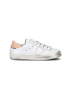 Junior Paris Low-Top Sneakers in Leather, Sand White Philippe Model
