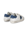 Flache Junior Paris Sneakers aus Leder – Blau und Weiß Philippe Model - 3