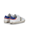 Junior Paris Low-Top Sneakers in Leather, White Blue Philippe Model - 3