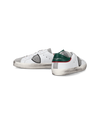 Junior Paris Low-Top Sneakers in Leather, White Green Philippe Model - 6