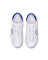 Junior Paris Low-Top Sneakers in Leather, White Blue Philippe Model - 4