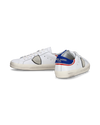 Junior Paris Low-Top Sneakers in Leather, White Blue Philippe Model - 6