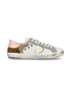 Junior Paris Low-Top Sneakers in Leather, White Cognac Philippe Model