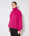 Jersey de lana de mohair con cuello de tortuga para mujer - Ciclamen Philippe Model - 3