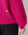 Pull col roulé en laine mohair, cyclamen Philippe Model - 5