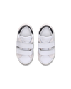 Flache Baby Paris Sportif Sneakers aus Leder – Silber und Weiß Philippe Model - 4